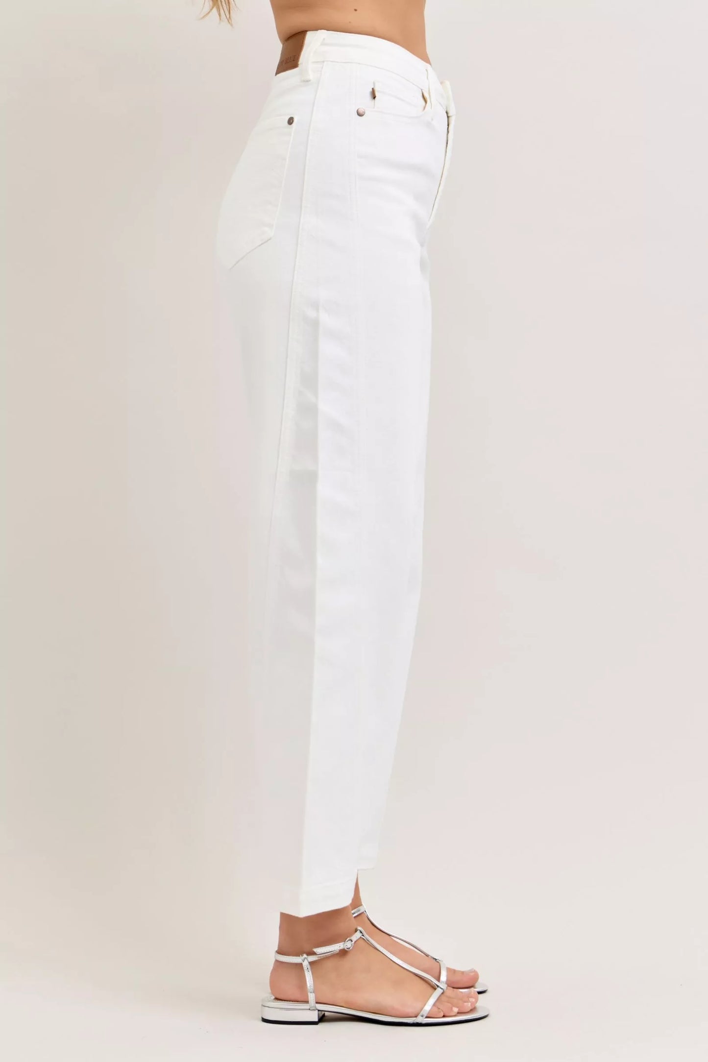 Jean Judy Blue taille haute à empiècements rigides et élastiques