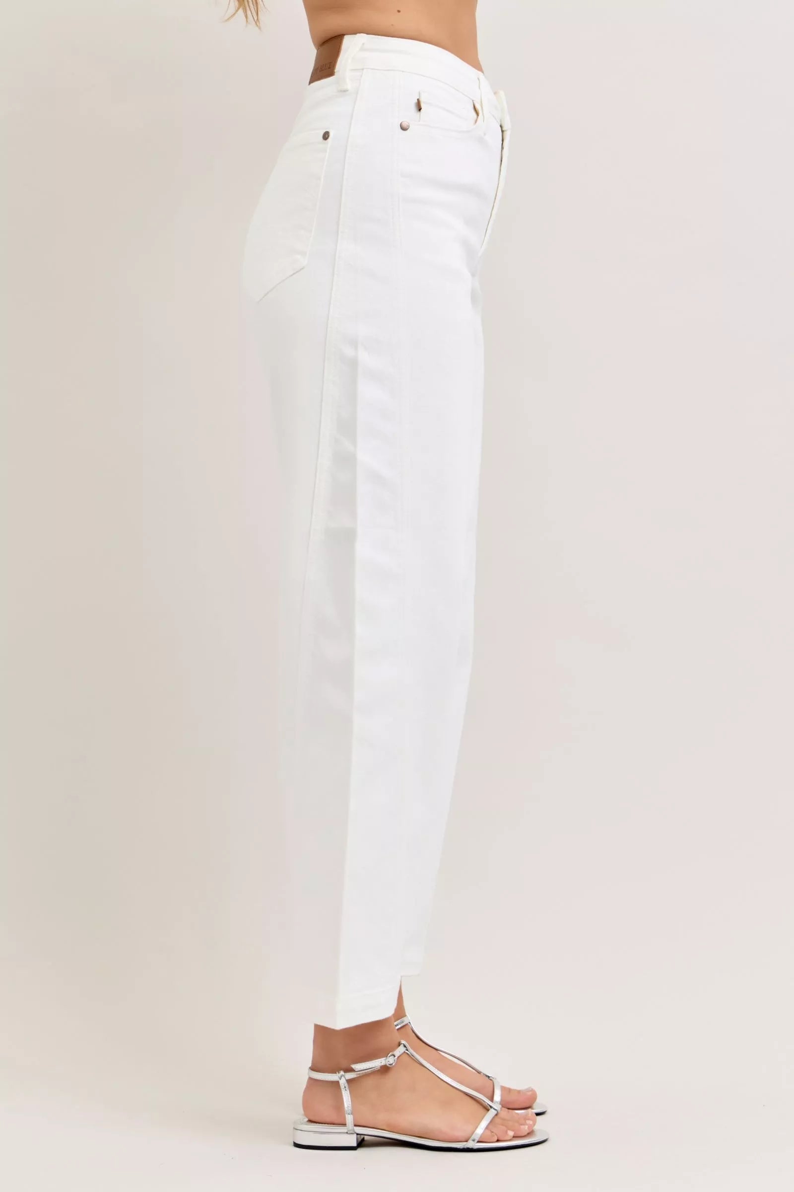 Jean Judy Blue taille haute à empiècements rigides et élastiques