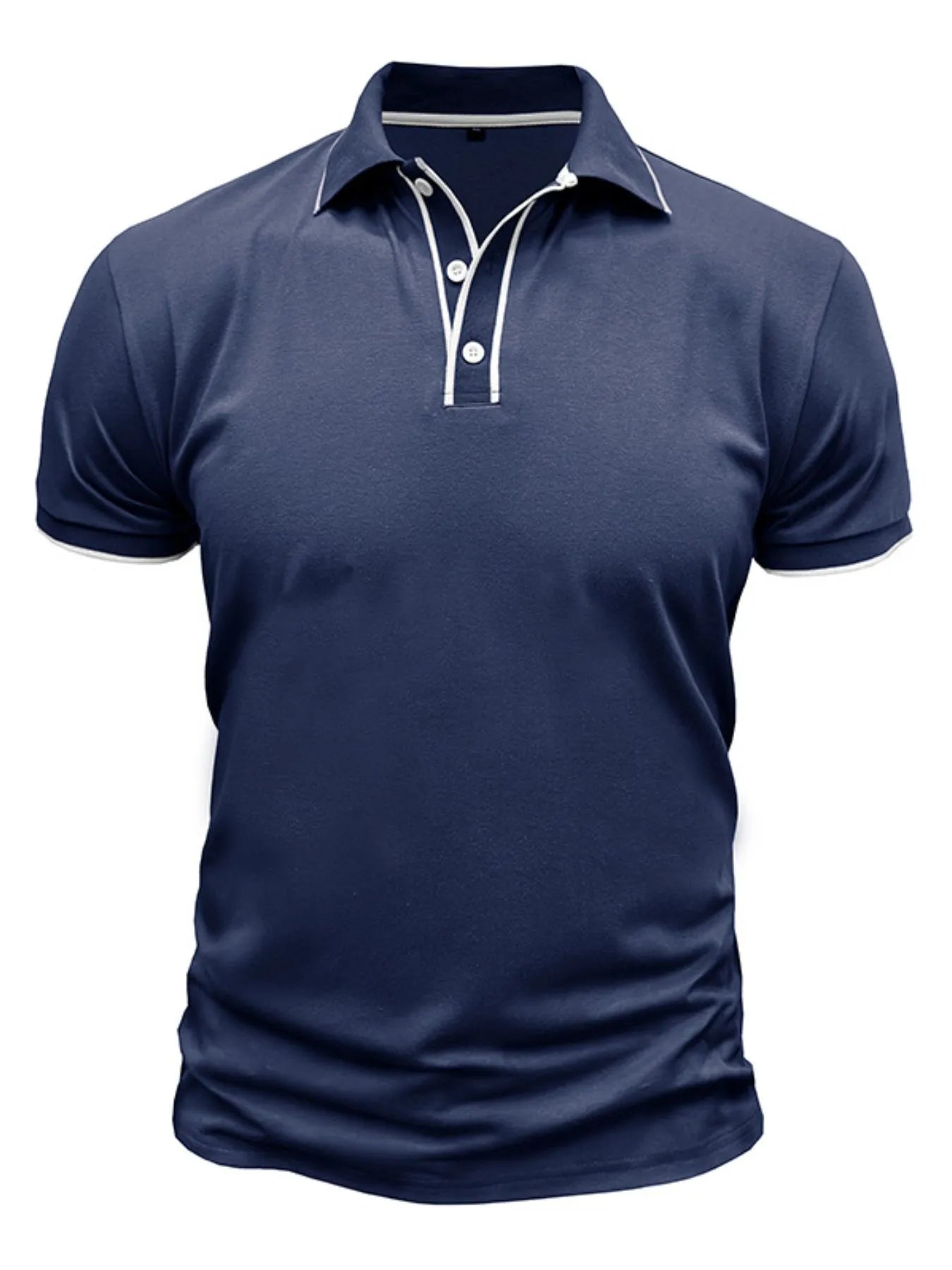 Polo homme coupe ajustée avec finitions contrastées   Elégance District