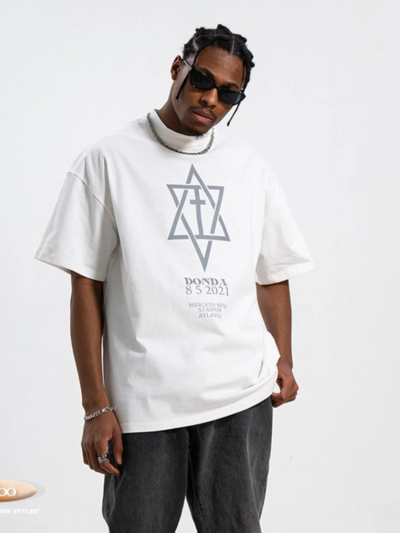 T-shirt  graphique à manches courtes et col rond pour homme. Elégance District