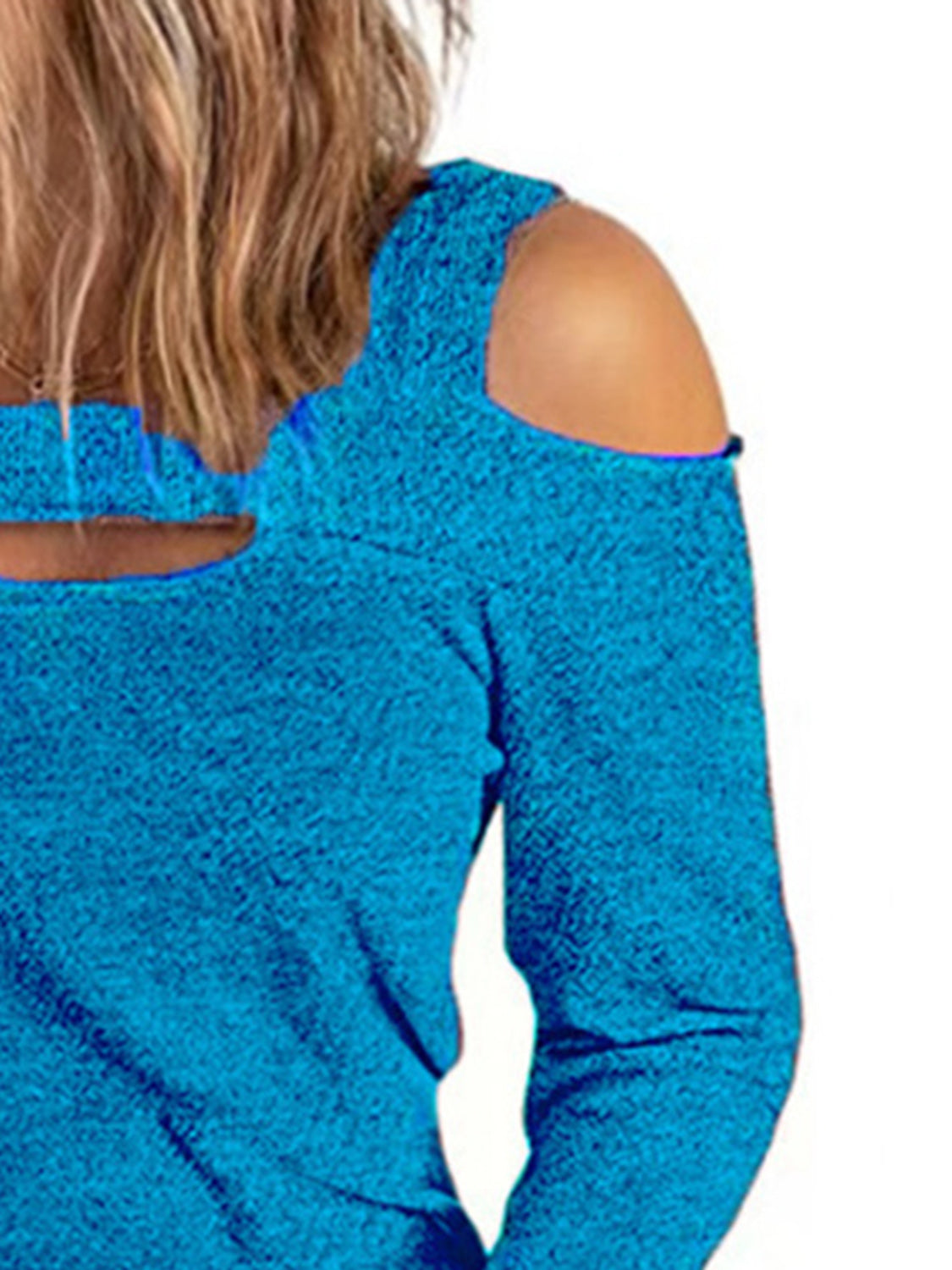 Blouse épaules dénudées à découpes intégrales - Élégance District 