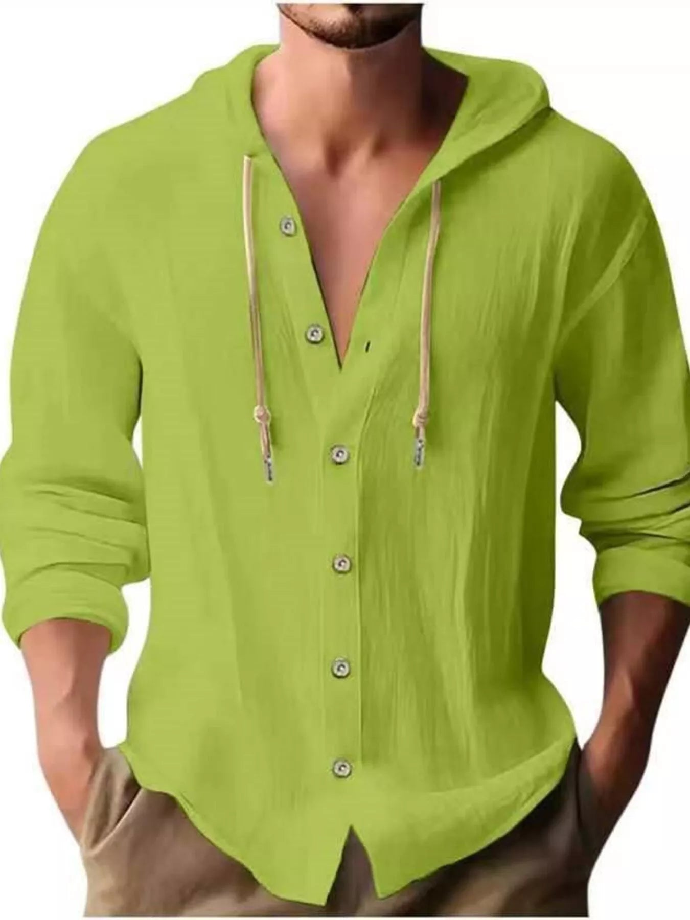 Chemise Homme Capuche Boutonnée Grande Taille    Elégance District