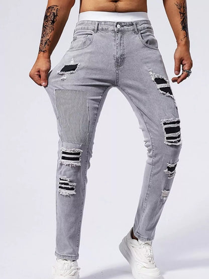Jeans slim délavés pour hommes   Elégance District