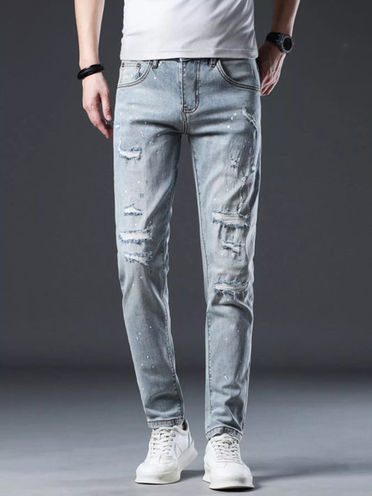 Jeans slim délavés pour hommes   Elégance District