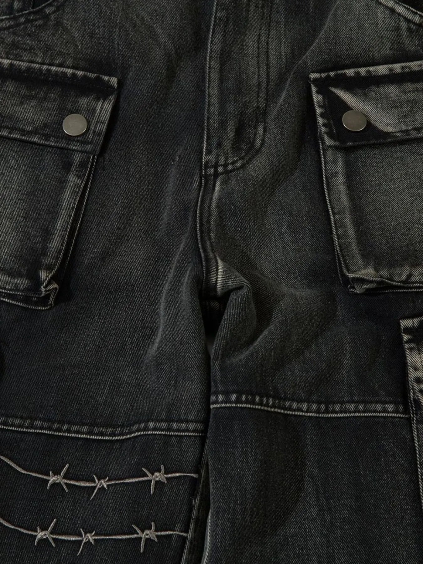 Jean cargo à jambes larges pour hommes  Elégance District