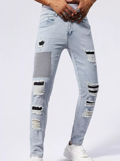 Jeans slim délavés pour hommes   Elégance District