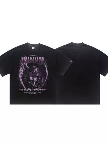 T-shirt oversize à manches courtes pour homme avec motif graphique